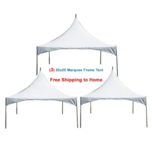 Package - (3) High Peak Frame Tents 20'x20' Free Shipping